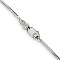 Sterling Silver 1.25mm Diamond-cut Round Franco Chain