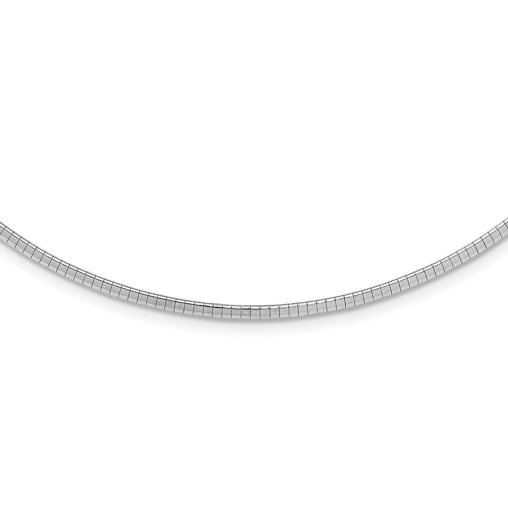 Rhodium-plated Silver 2mm Cubetto Chain