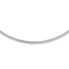 Rhodium-plated Silver 2mm Cubetto Chain