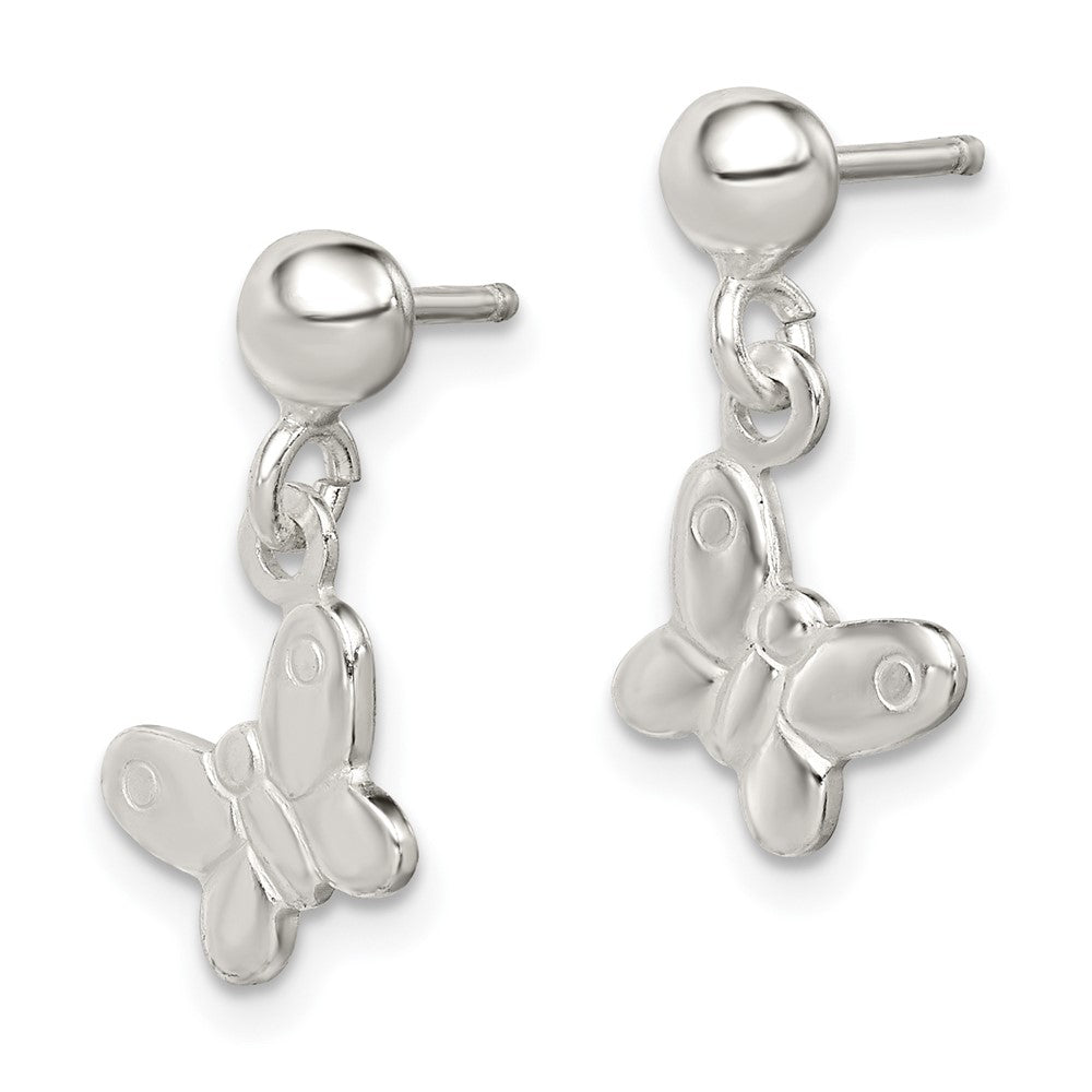 Sterling Silver Madi K Butterfly Post Dangle Earrings