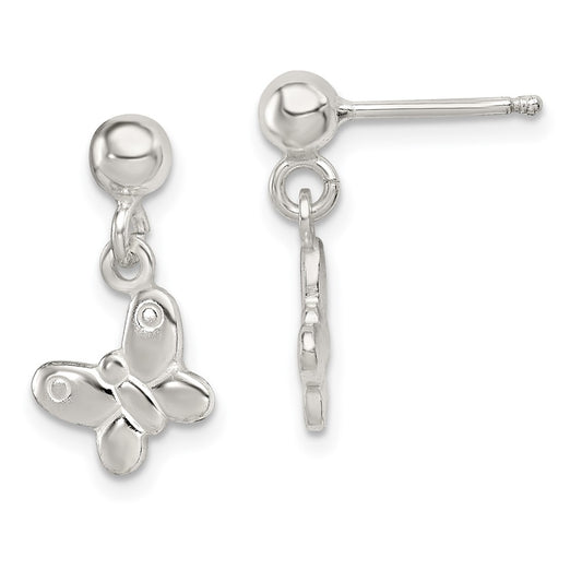 Sterling Silver Madi K Butterfly Post Dangle Earrings