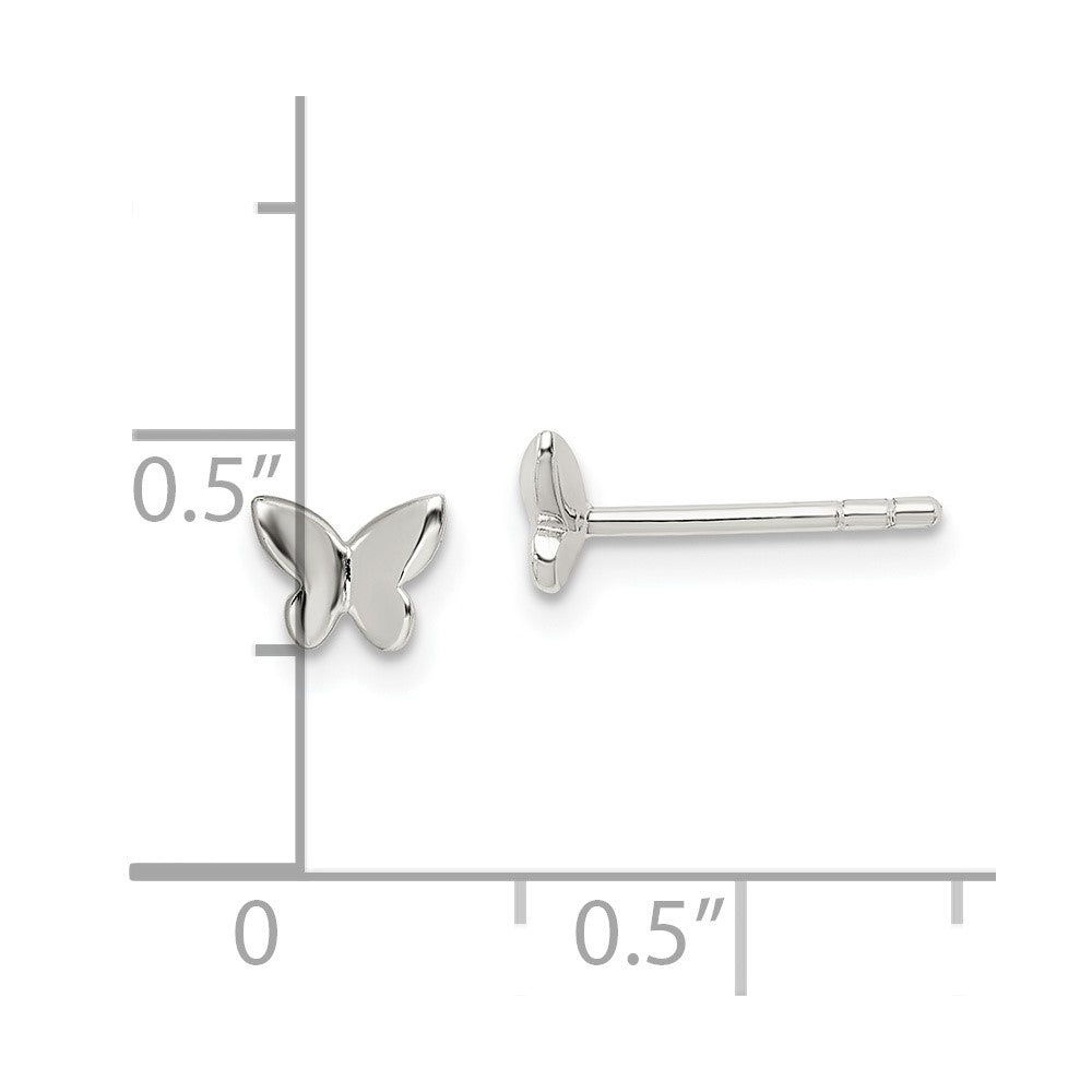 Sterling Silver Madi K Butterfly Post Earrings