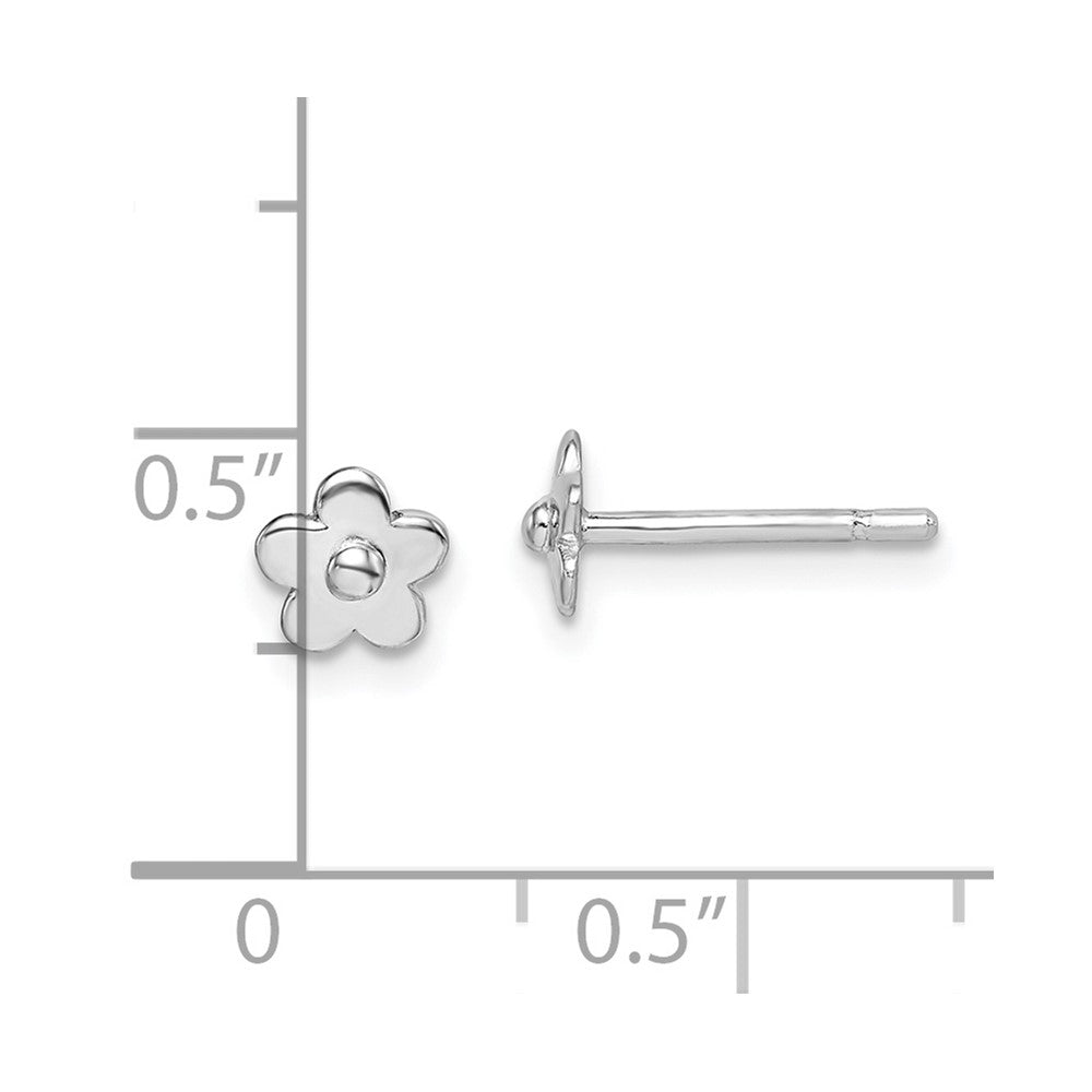 Sterling Silver Madi K Flowers Post Earrings