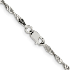 Sterling Silver 2mm Twisted Herringbone Chain