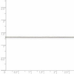 Cadena de cuentas de plata de ley de 1 mm