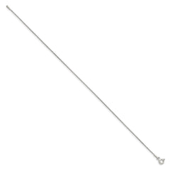 Cadena de cuentas de plata de ley de 1 mm