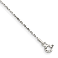 Sterling Silver 1mm Beaded Chain