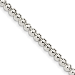Sterling Silver 4mm Beaded Box Chain