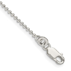 Sterling Silver 1.5mm Beaded Chain