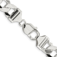 Sterling Silver 11.75mm Close Link Flat Curb Chain