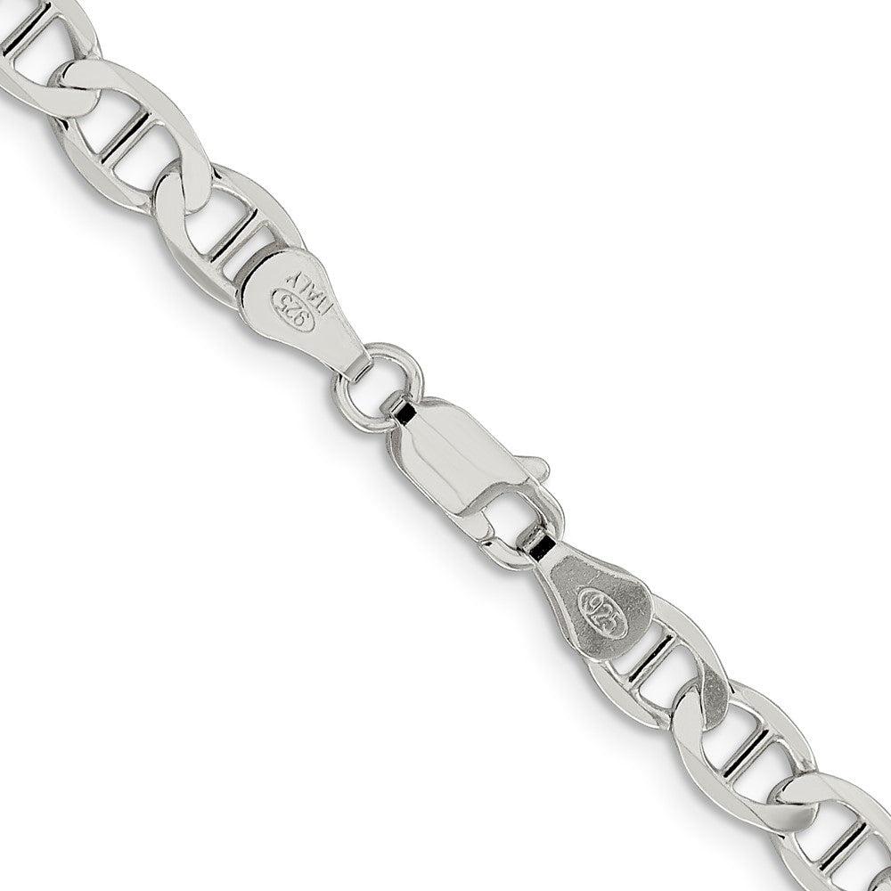 Sterling Silver 5.7mm Semi-Solid Flat Anchor Chain