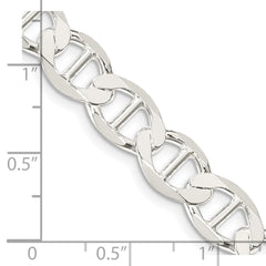 Flache Ankerkette aus Sterlingsilber, 8,9 mm, poliert