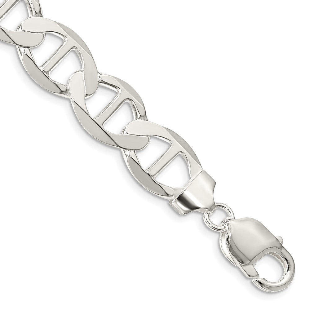 Sterling Silver 12.3mm Polished Flat Anchor Chain