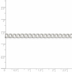 Sterling Silver 4.5mm Polished Flat Curb Chain