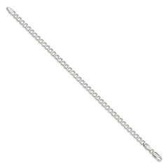 Sterling Silver 4.5mm Polished Flat Curb Chain