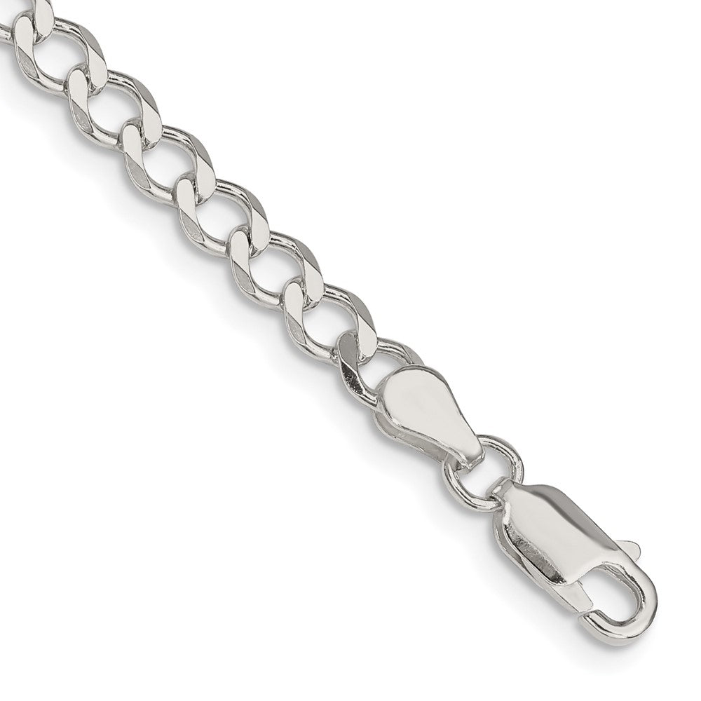 Sterling Silver 4.5mm Polished Flat Curb Chain