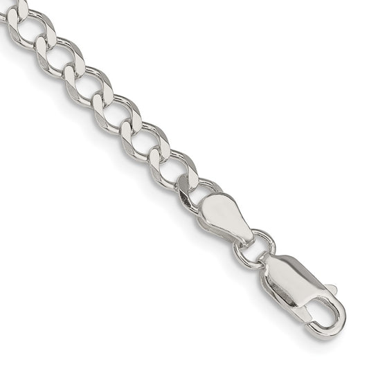 Sterling Silver 4.5mm Polished Flat Curb Chain