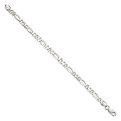 Sterling Silver 5.5mm Polished Flat Figaro Chain