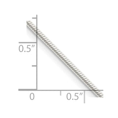Achteckige Schlangenkette aus Sterlingsilber, 1,25 mm