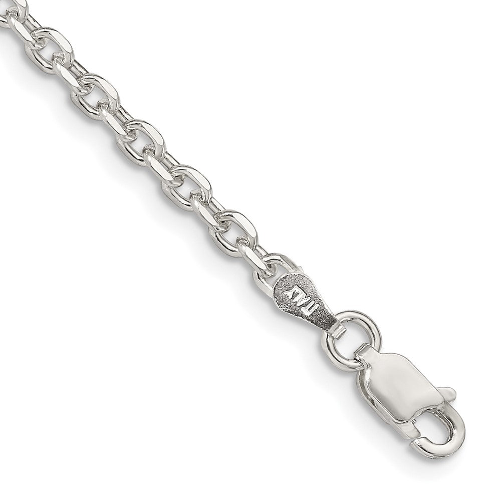 Sterling Silver 2.75mm Diamond-cut Cable Chain