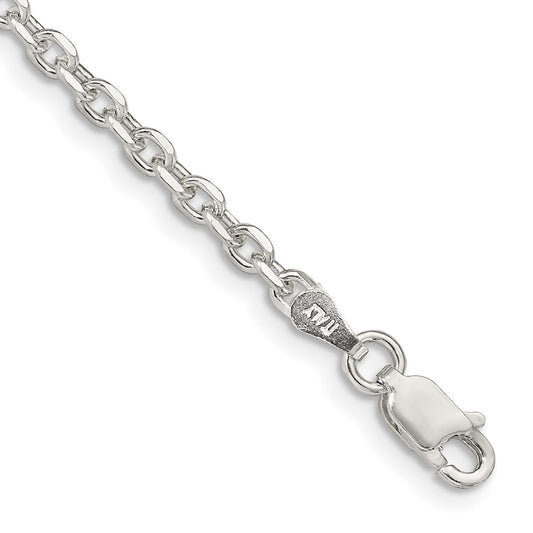 Sterling Silver 2.75mm Diamond-cut Cable Chain