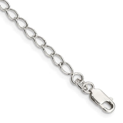 Sterling Silver 3mm Half Round Wire Curb Chain