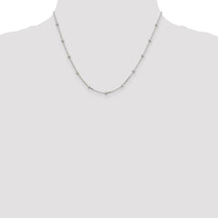 Perlenkette aus Sterlingsilber, 1,3 mm