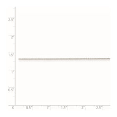 Cadena tipo cable con corte de diamante de 8 lados y 1 mm de plata de ley