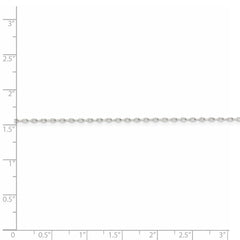 Cadena tipo cable de plata de ley de 1 mm