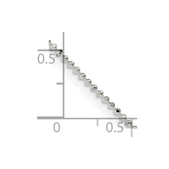 Sterling Silber 1,05 mm quadratische Perlenkette