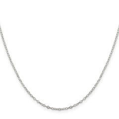 Sterling Silver 1.5mm Flat Open Oval Cable Chain