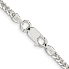 Sterling Silver 3.4mm Diamond-cut Square Franco Chain
