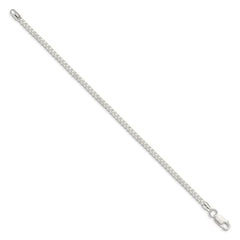 Sterling Silver 3.4mm Diamond-cut Square Franco Chain