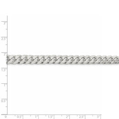 Gewölbte Panzerkette aus Sterlingsilber, 7,35 mm