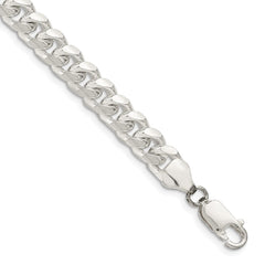 Sterling Silver 7.35mm Domed Curb Chain