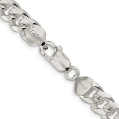 Sterling Silver 8.5mm Domed Curb Chain