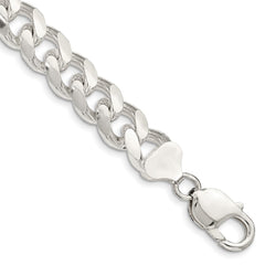 Sterling Silver 10.5mm Domed Curb Chain