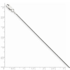 Rhodium-plated Silver .8mm Round Snake Chain