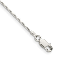 Sterling Silver 1.2mm Round Snake Chain