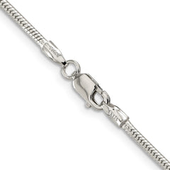 Sterling Silver 1.75mm Round Snake Chain