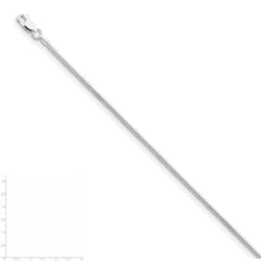 Runde Schlangenkette aus Sterlingsilber, 1,6 mm