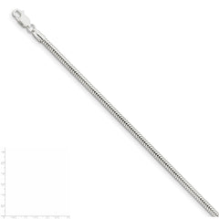 Sterling Silver 3mm Round Snake Chain