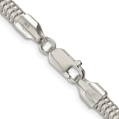 Cadena de serpiente redonda de plata de ley de 5 mm