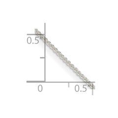 Cadena Spiga redonda de plata de ley de 1,0 mm