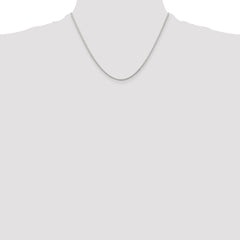 Cadena Spiga Redonda De 1,25 Mm De Plata Rodiada