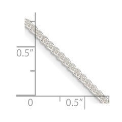 Cadena Spiga redonda de plata de ley de 1,6 mm