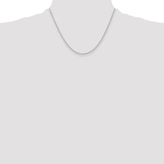 Rhodium-plated Silver 1.6mm Round Spiga Chain