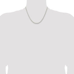 Cadena Spiga redonda de plata de ley de 3,7 mm