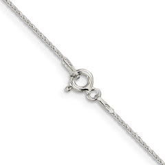 Spiga-Kette aus Sterlingsilber mit Diamantschliff, rund, 0,85 mm