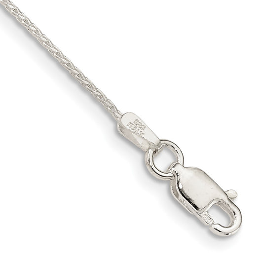 Sterling Silver 0.95mm Diamond-cut Round Spiga Chain